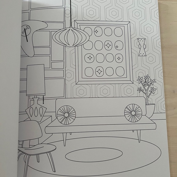 Mid-Century Modern Mania: 30 Original Illustrations to Color, Customize & Hang - Picture 4 of 8